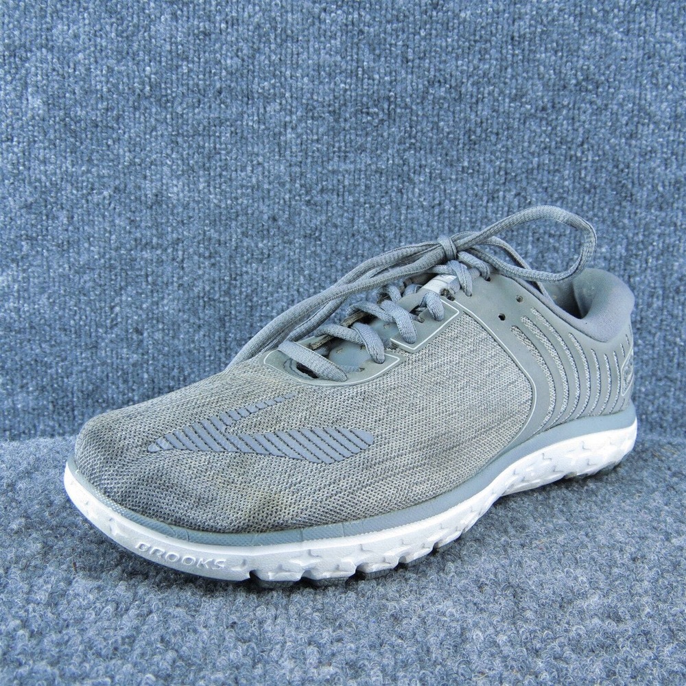 Brooks Pureflow Women Sneaker Shoes Gray Fabric‎ Lace Up Size 8 Medium
